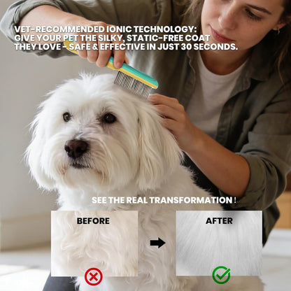 Smoothway electric flea comb showing red light inspection mode