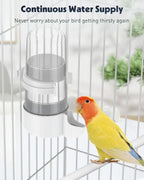 Pawfly 4 Pcs Bird Water Dispenser, Cage Accessories for Parrot & Hamster, Bird Feeder for Cage, White & Blue Waterer for Small Parakeet Cockatiel Budgie Lovebirds - Image 6