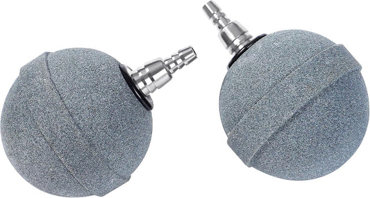 AQUANEAT pond air stone front view showing the premium grey two inch bubble ball diffuser.