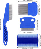Molain Cat Dog Flea Comb, Pet Tear Stain Remover Comb Set Pet Dog Cat Grooming Comb (4 Pieces) - Image 3