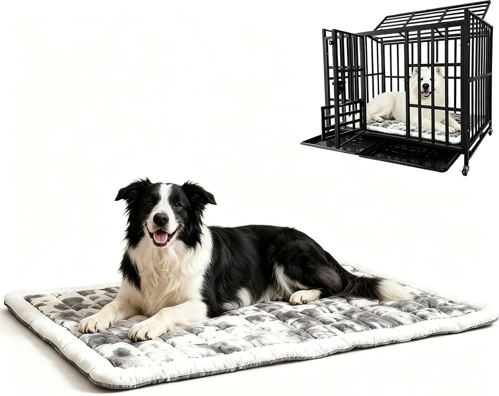 48" x 29"Washable Dog Bed Mat, Upgraded Non-Slip Durable Dog Bed, Soft and Comfortable, Machine Washable Luxury Kennel Pad, Design Kennel Beds Mats for Medium Large Sized Pets - Image 9
