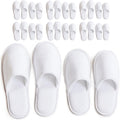 Modlux spa slippers front view showing white cotton velvet closed toe design