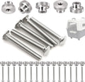 LUTQ pet carrier replacement fasteners front view showing heavy duty stainless steel bolts and nuts.