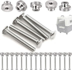 LUTQ pet carrier replacement fasteners front view showing heavy duty stainless steel bolts and nuts.