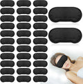 Lipetol 40 piece black sleep mask bulk pack front view