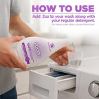 Pooph fragrance-free laundry booster bottle on white background