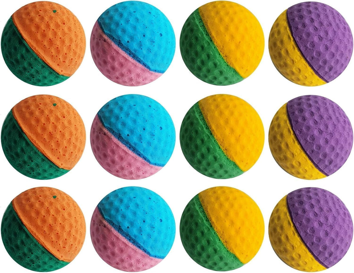 Cat Golf Balls for Indoor Kitten Toys - Interactive Sponge Foam Soccer Balls (Mixed) - Image 10