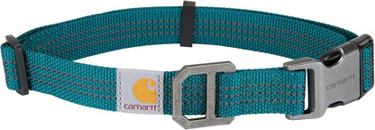 Carhartt nylon webbing dog collar Shaded Spruce front view
