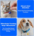 Loud anti-lost pet tracking bells with included keychain rings for easy collar clipping.