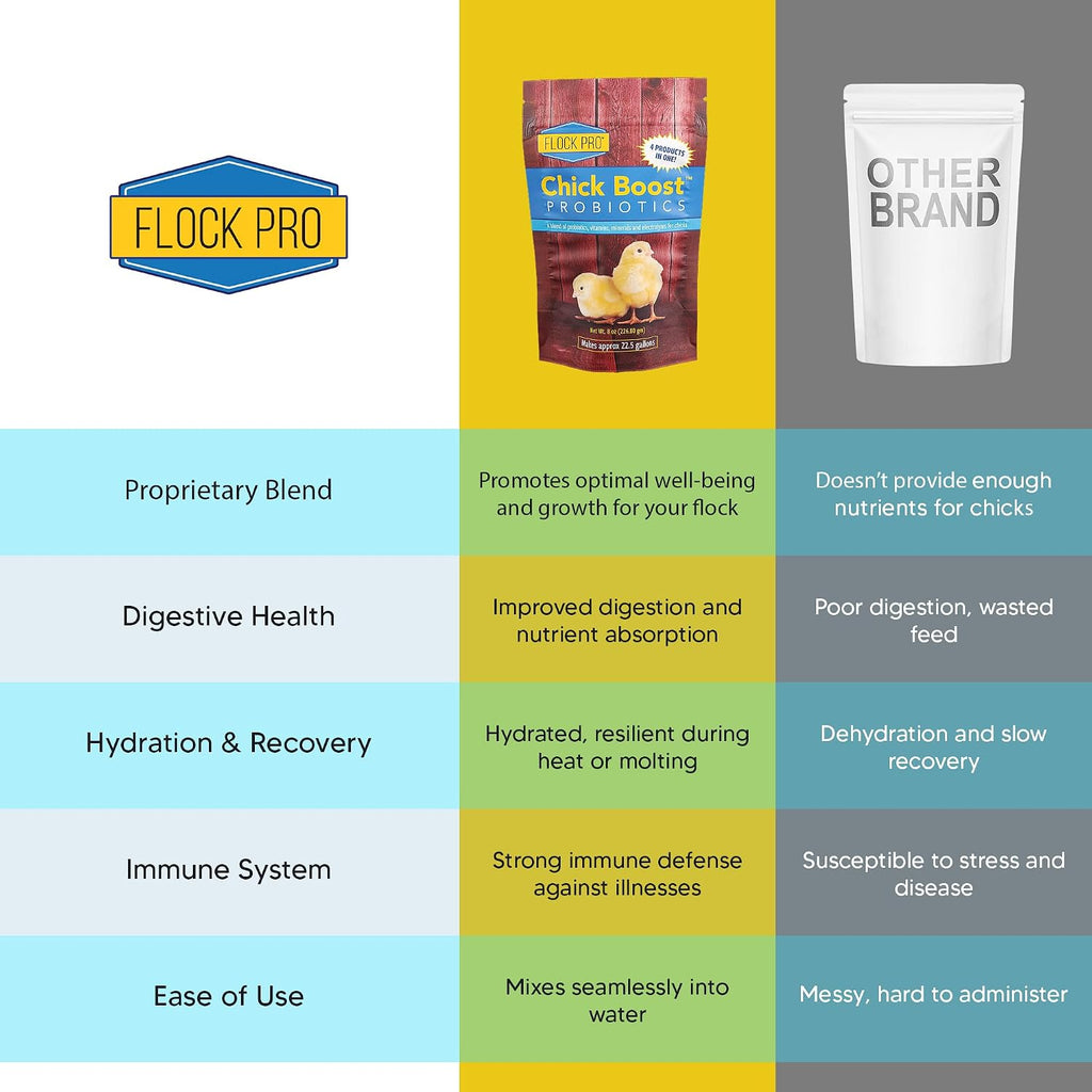 Equerry's Flock PRO Chick Boost Probiotic - Probiotics, Vitamins, Minerals and Electrolytes for Chickens | Chicken Vitamins and Supplements for All Poultry - 8oz - Image 3
