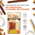 Nutri Chomps twist treats showing the flexible texture ideal for puppy dental health care.