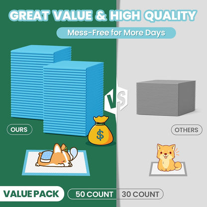 Extra large thirty by thirty six inches pet piddle pads for senior dogs.
