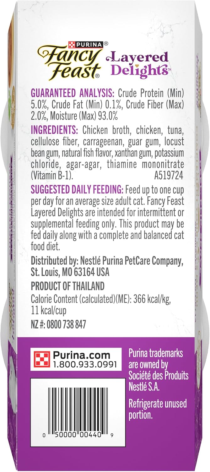 Serving suggestion of Fancy Feast gourmet cat treat