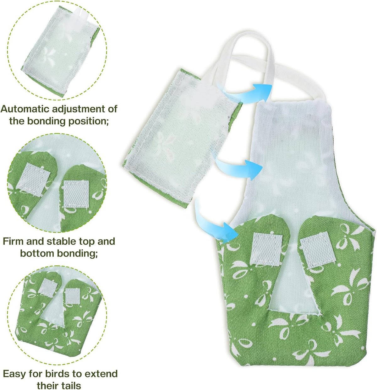 4 Pcs Bird Diaper, Parrot Diapers with Waterproof Inner - Image 3