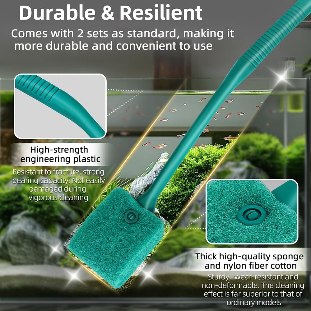Two pieces of DaToo aquarium cleaning brushes displayed side by side.