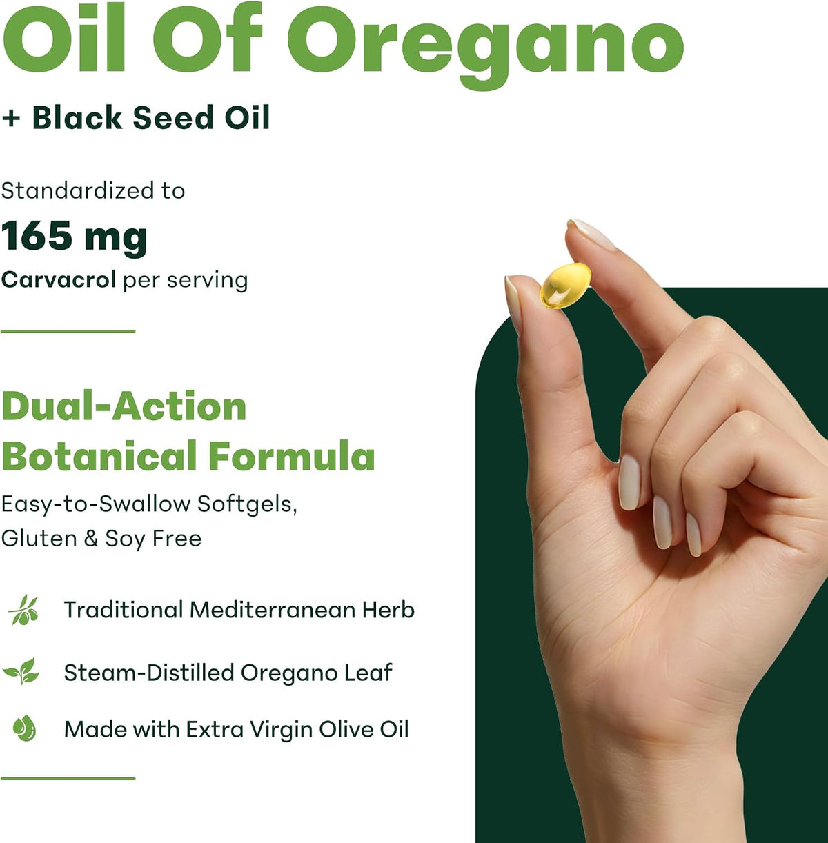 Micro Ingredients Oil Of Oregano 300 softgels package back view