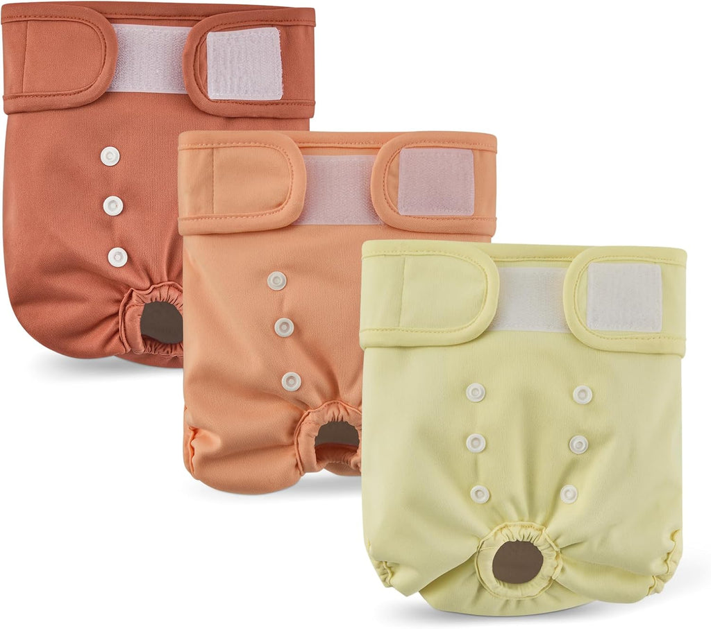 Amazon Basics Reusable Washable Dog Diapers, Highly Absorbent, Female, Small, 3-Pack, for Senior Pets, Incontinence, Fertility Cycles - Image 9