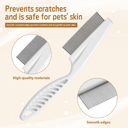 Eldraqth stainless steel pet comb set for float hair removal