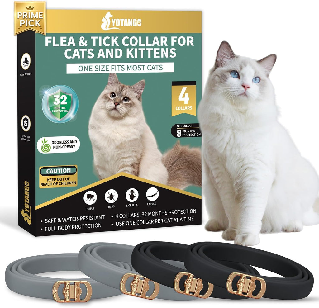 Yotango 4 Pack Flea And Tick Collar For Cats front view