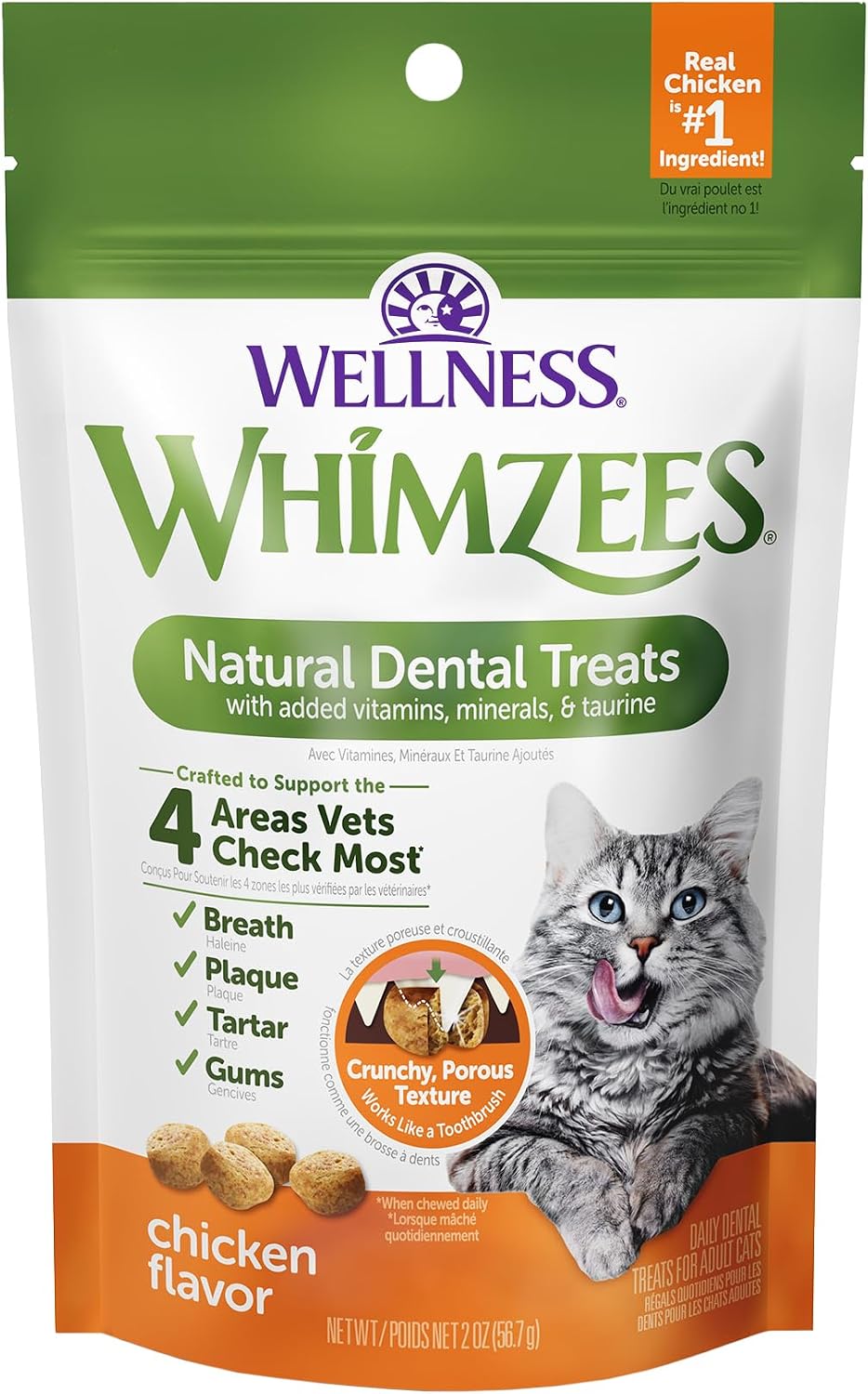 Wellness WHIMZEES Cat Dental Treats, Freshens Breath, Chicken and Salmon Flavor, 4.5 oz Bag - Image 14