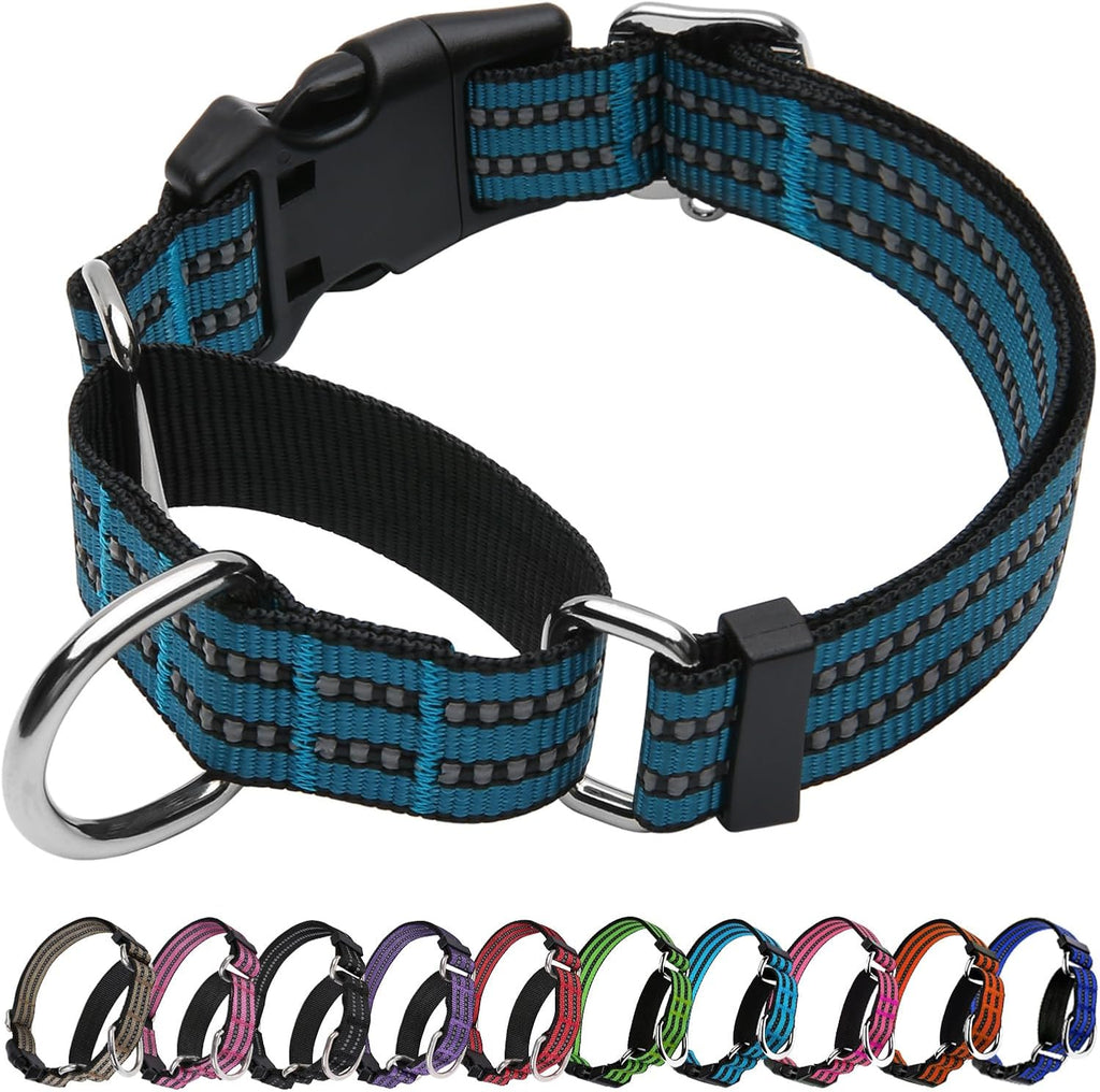 Martingale Dog Collar, Adjustable Nylon Reflective Collar with Quick Release Buckle, No Pull Dog Training Collars for Small Medium Large Dogs (Forest Green, Medium) - Image 10