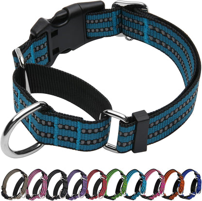 Martingale Dog Collar, Adjustable Nylon Reflective Collar with Quick Release Buckle, No Pull Dog Training Collars for Small Medium Large Dogs (Forest Green, Medium) - Image 10
