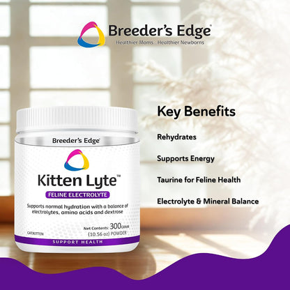 Breeder's Edge feline electrolyte supplement label