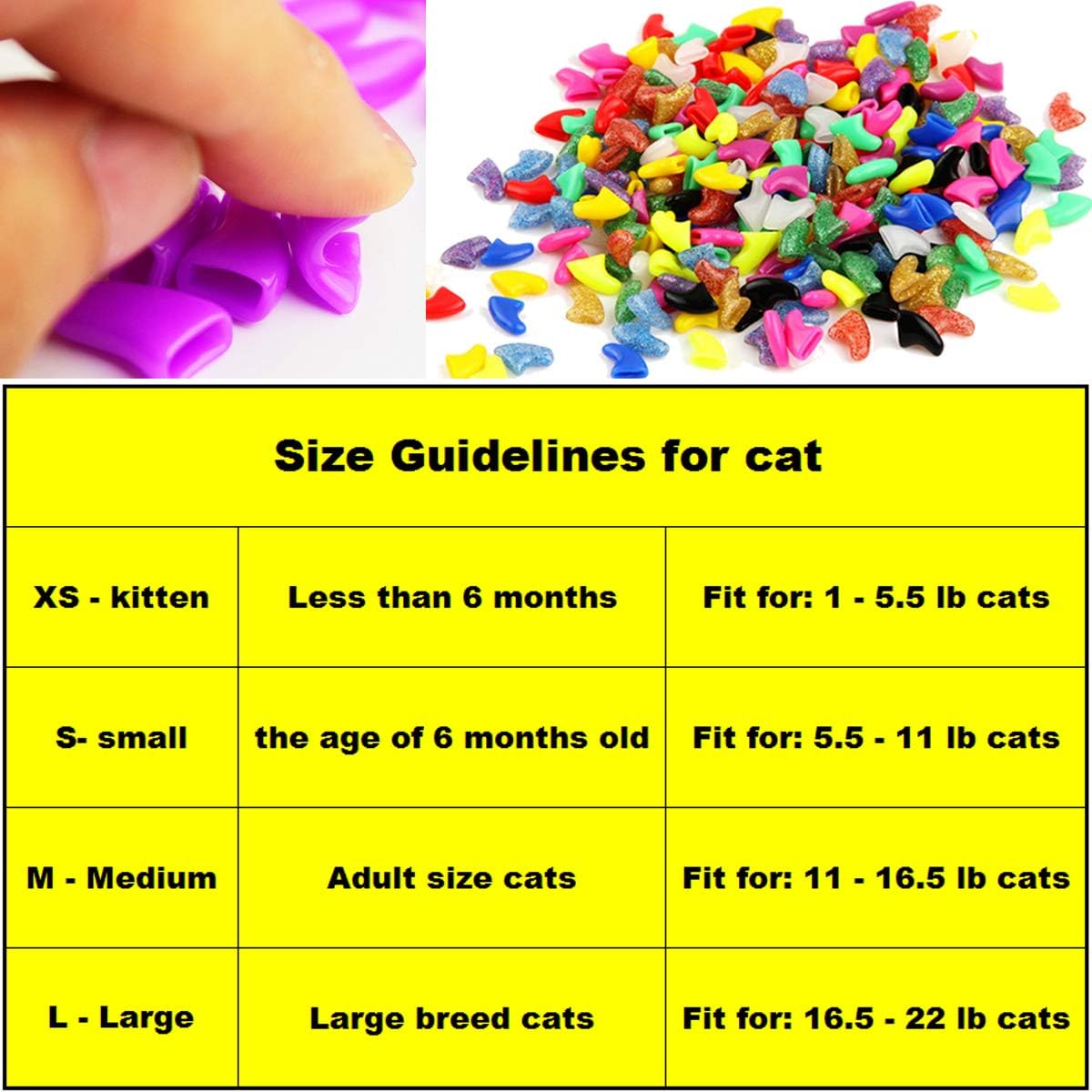 Victhy pet claw covers instruction manual and components
