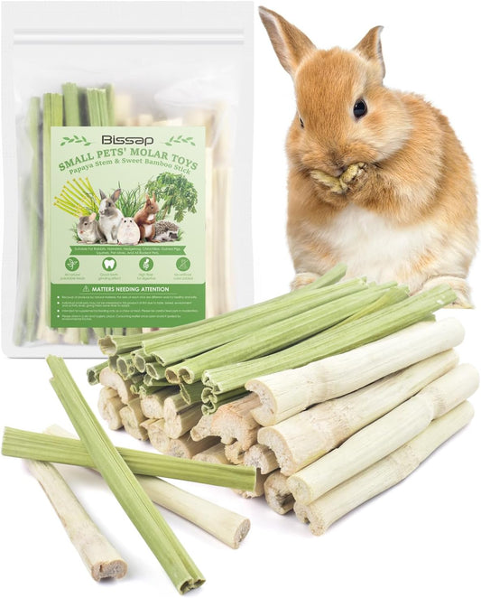 Bissap rabbit chew sticks variety pack front view for pet dental care