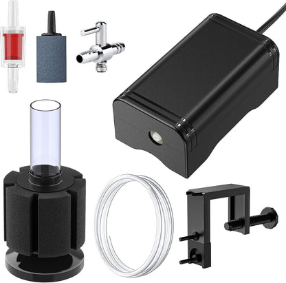 Pawfly Aquarium Air Pump with Nano Bio Sponge Filter Kit Air Control Valve Airline Tubing and Check Valve Accessories - Image 9