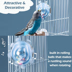 Colorful rattle beads inside transparent Jevnd bird spinner toy