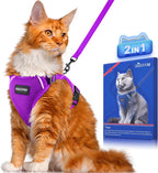 Halypet Cat Harness and Leash Set [ MAX Safety Third Generation ] Escape Proof Soft Adjustable Cat Leash Breathable Comfortable Vest Easy to Wear Kitten Harness for Outdoor Walking Black - Image 14