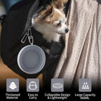 SLSON car travel pet bowl showing wide outer trim splash guard.