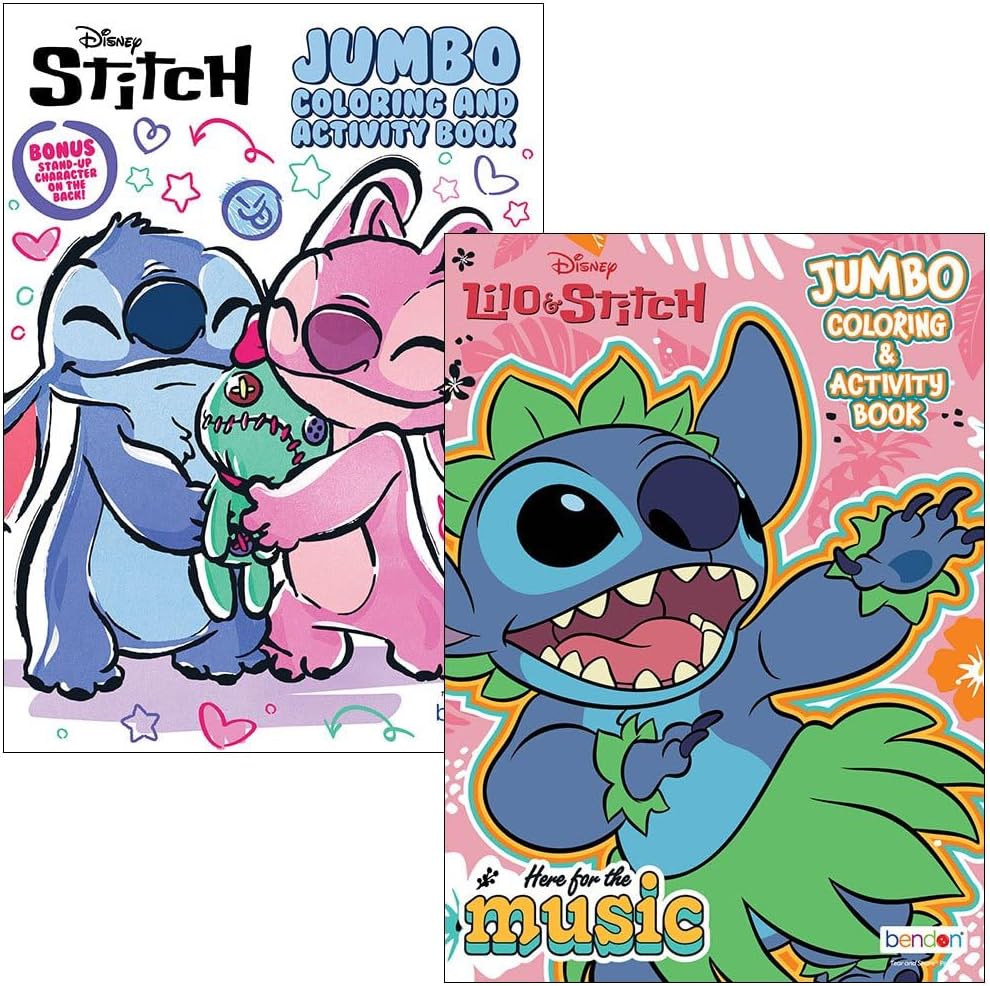 Disney Stitch Lilo and Stitch coloring and activity book set front view featuring premium kid entertainment artwork.