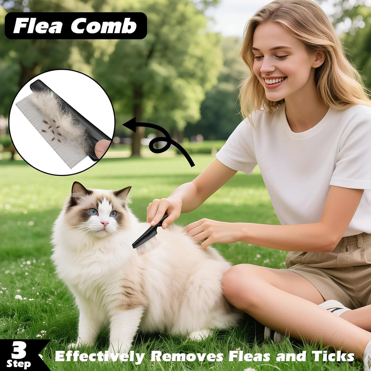Professional pet grooming tool set for thick fur