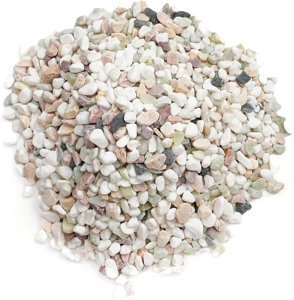 Consdan 36 lbs natural mixed color gravel for fish tanks front view