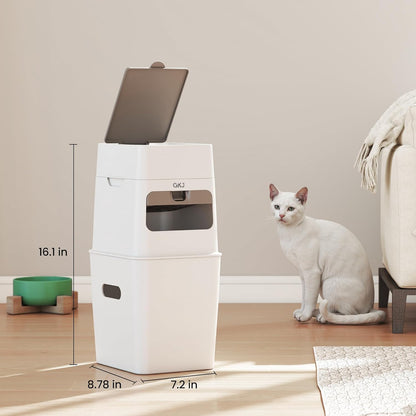 GKJ Cat Litter Box Waste Disposal System for Odor Control Cat Litter Trash Can | Includes 1 roll of 16 Easy Tear-Off Bags | Diaper Trash Can - Image 10