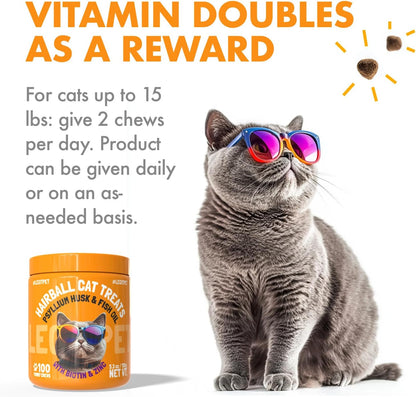 Omega 3 and 6 fatty acids cat chews for shedding control