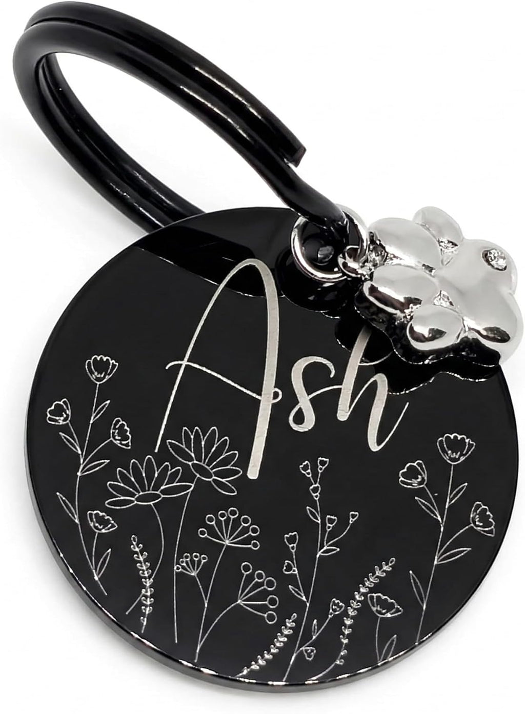 Girl Personalized Dog Tag | Lifetime Durable Stainless Steel | Cat id tag | Custom Engraved Name Dog Tags for Collars & Leashes | Many Fonts & Designs (Silver, Round) - Image 14