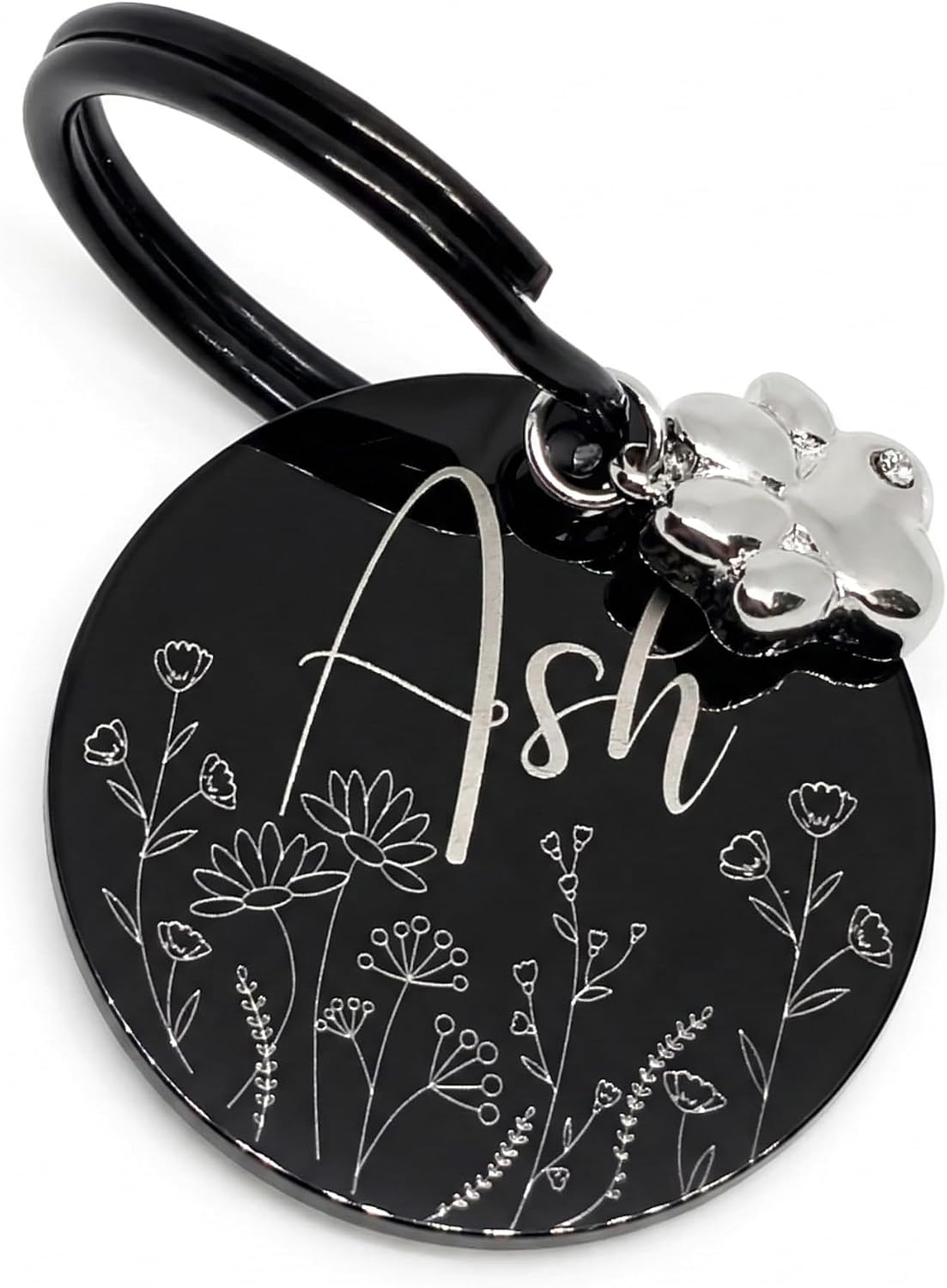 Girl Personalized Dog Tag | Lifetime Durable Stainless Steel | Cat id tag | Custom Engraved Name Dog Tags for Collars & Leashes | Many Fonts & Designs (Silver, Round) - Image 14