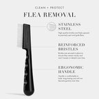 Single row precision flea comb for all coat types