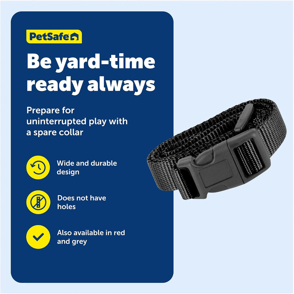 Adjustable black replacement strap for dog fences