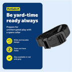 Adjustable black replacement strap for dog fences