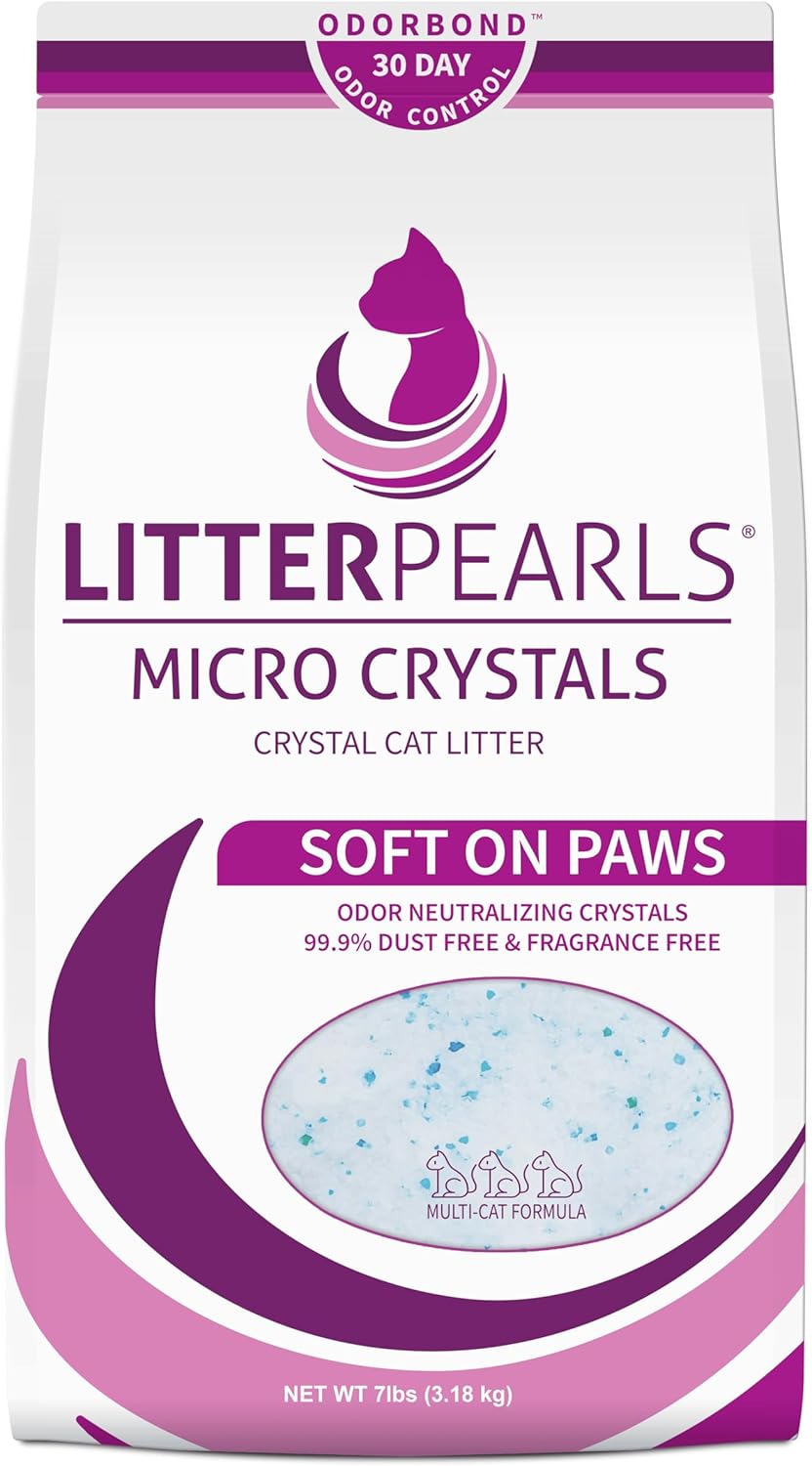 Comparison of Litter Pearls silica crystals versus traditional clay
