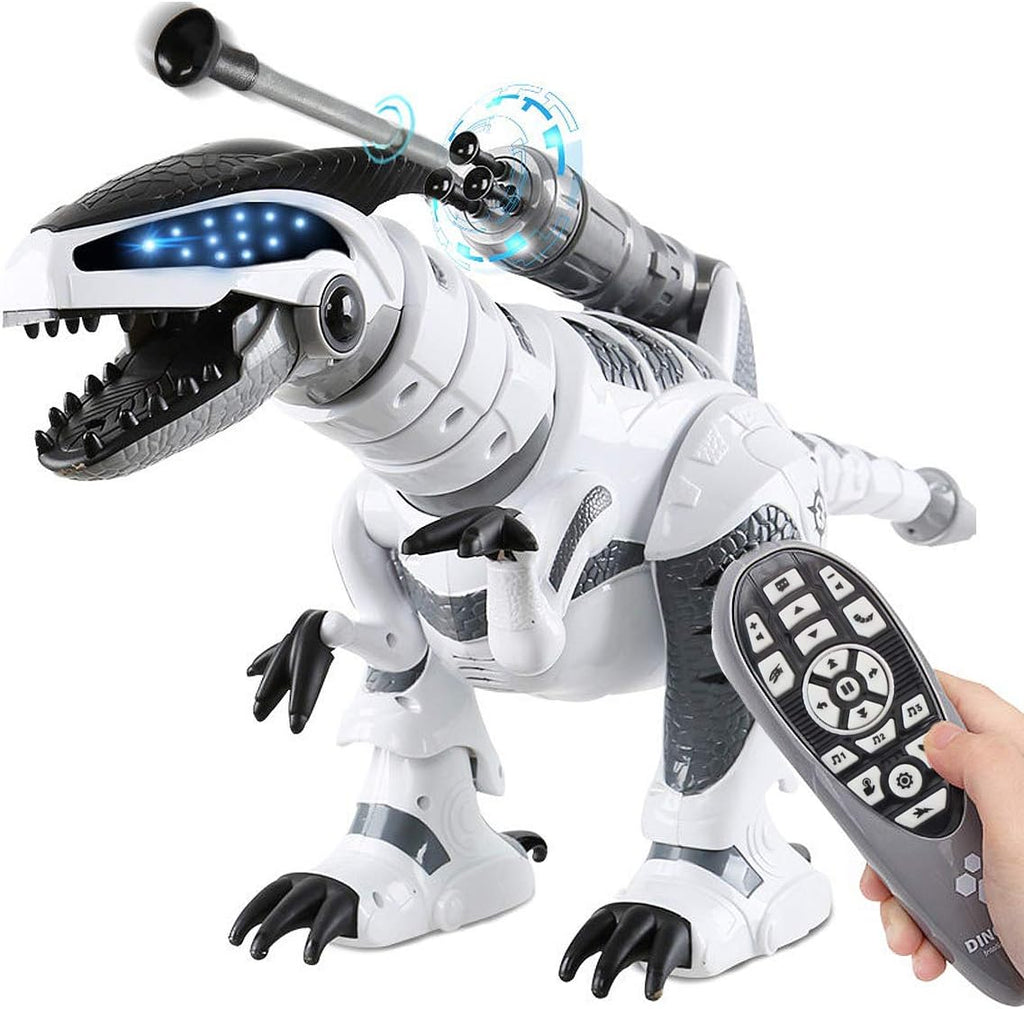 Fistone RC Robot Dinosaur front view with remote controller