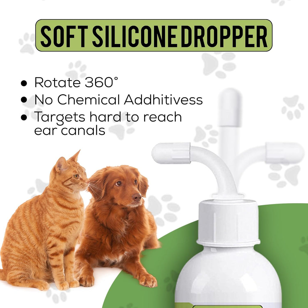 Back label of Zenpaws dog and cat ear cleaner