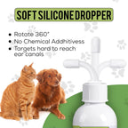 Back label of Zenpaws dog and cat ear cleaner