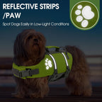 Queenmore ripstop dog life vest close up of the high buoyancy chest padding.