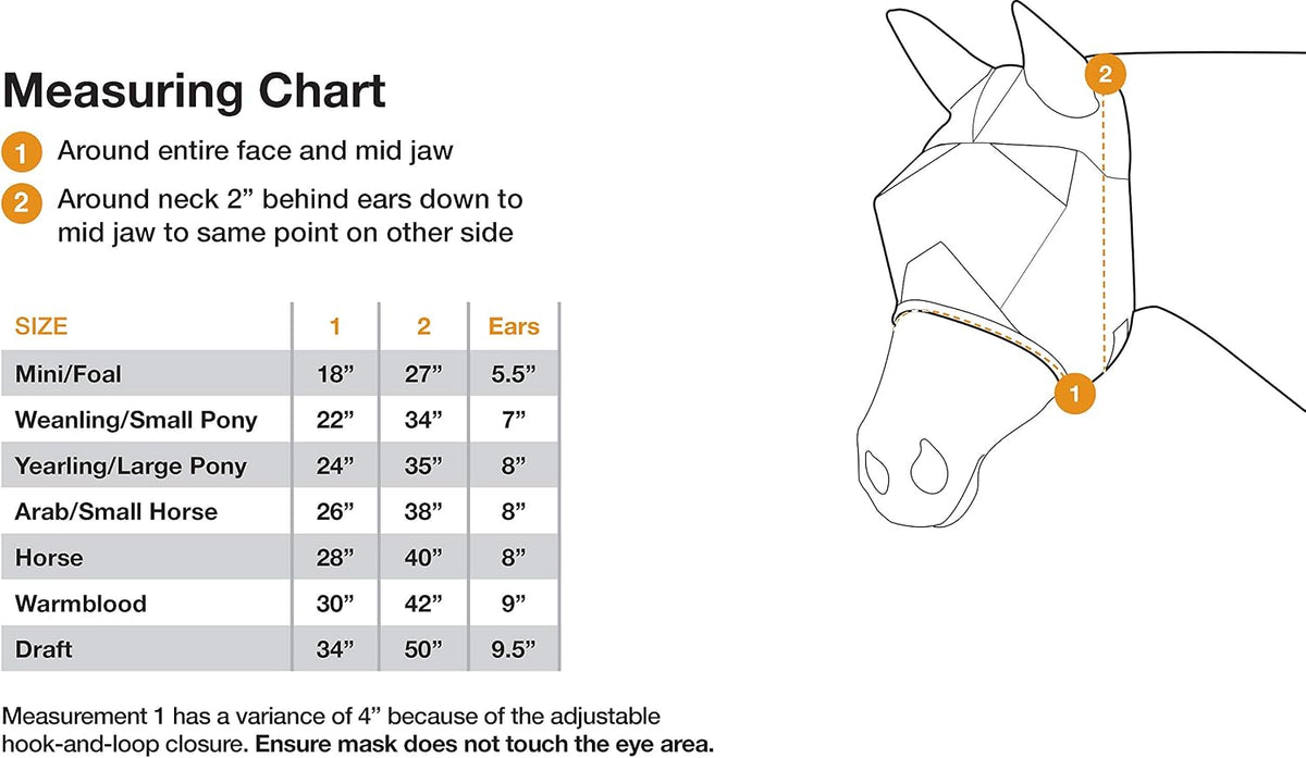Cashel Crusader fly mask long nose with ears side profile showing mesh ear covers