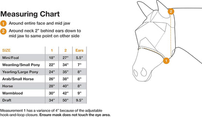 Side view of Cashel horse mask with ear covers